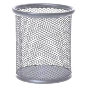 Porta-Caneta-Redondo-Metal-Prata