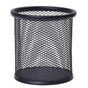 Porta-Caneta-Redondo-Metal-Preto-