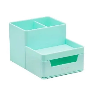 Oganizador-de-Mesa-com-Gaveta-Verde-Pastel