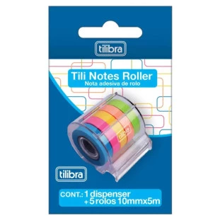 Tili-Notes-Roller-Com-5-Cores-+-Dispenser