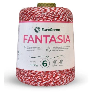 Barbante-Euroroma-Branco/Vermelho-Fantasia-4/6-600g-610m