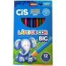 Lapis-de-Cor-Plastic-Big-+-Apontador,-Cis-Sextavado-12-cores