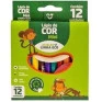 Lapis-de-Cor-12-Cores-Leo&Leo-Meio-Resina-Sextavado-Flex-Ecologico-